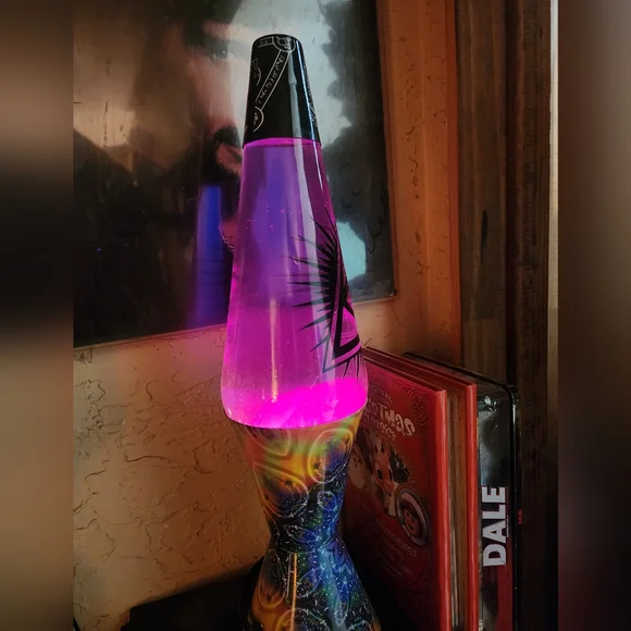 Mystical Pink and Black Lava Lamp - Picture 2 of 2